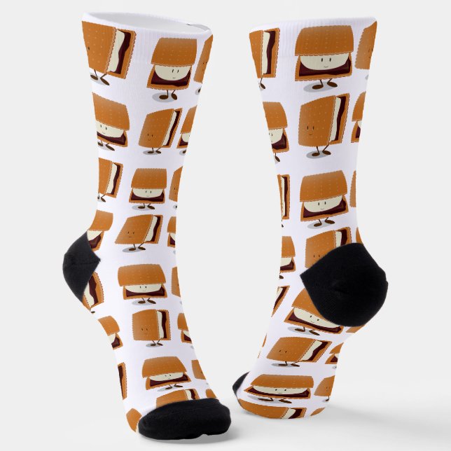 Calcetines Cute Diversión Comida S Más Patrón (Angular)