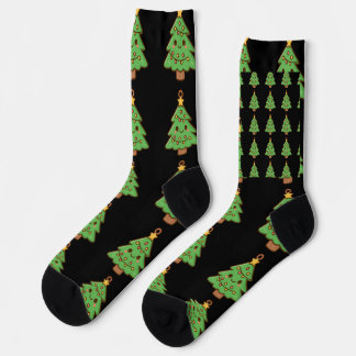 Calcetines Cute Kawaii Christmas Tree Shirt • Cute Holiday Gi