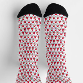 Calcetines Cute Little Snowduck | Snowman Duck Pattern | Red