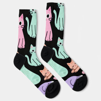 Calcetines Cute Pastel Cats Crew Socks – Kitty