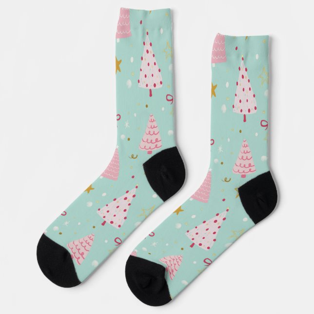 Calcetines Cute Pastel Christmas Socks (Izquierda)