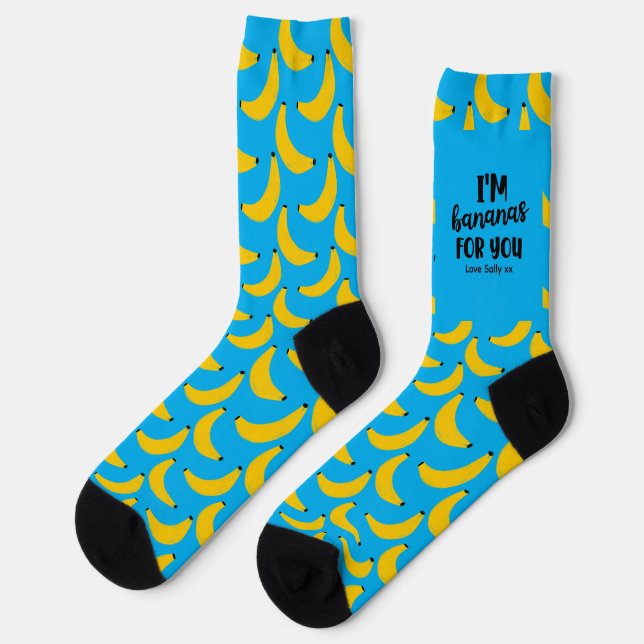 Calcetines Cute Pun Socks | Valentine’s Day Gift for Friends, (Izquierda)