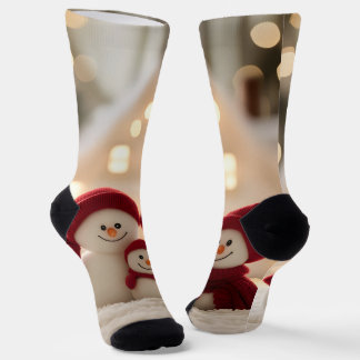 Calcetines Cute Snowman Family Winter Christmas