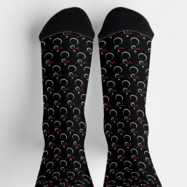 Calcetines Cute Winter Snowman Pattern Black