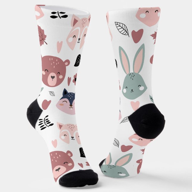 Calcetines Cute Woodland Animals Forest Friends Nursery (Angular)