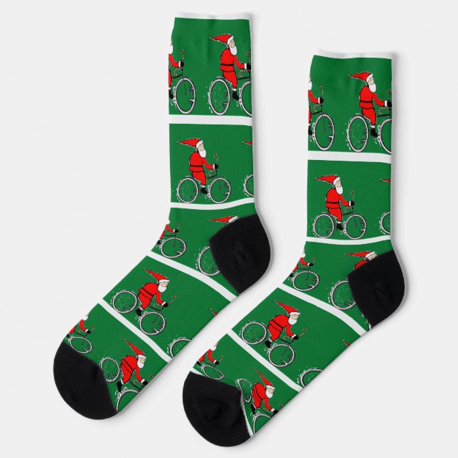 Calcetines Cycling Bicycle Christmas (Izquierda)