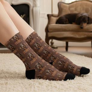 Calcetines Dachshund Acuarelado Personalizado