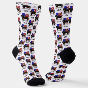 Calcetines Dachshund, bandera estadounidense de los Estados U
