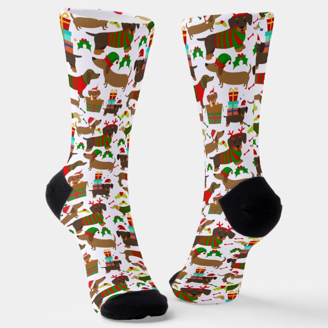Calcetines Dachshund, Navidades de Cute (Angular)