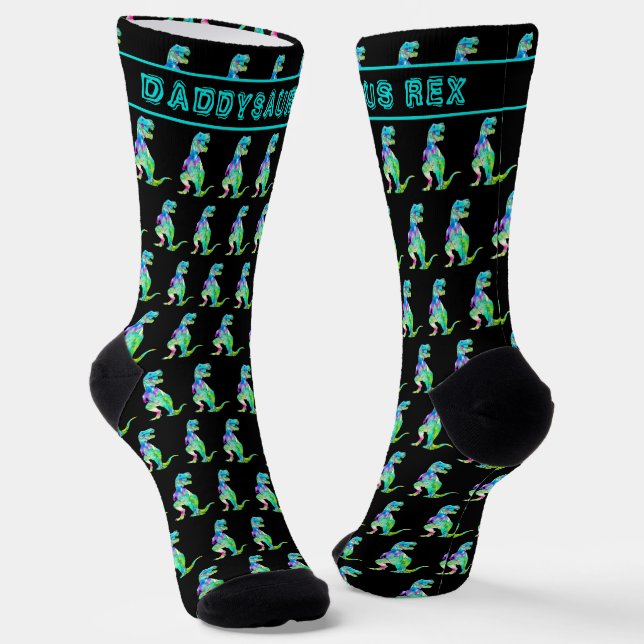 Calcetines Daddysaurus Funny Dad Dinosaur Quita (Angular)