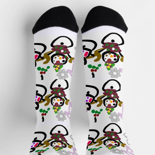 Calcetines Dance Snowman and Snowwoman (Arriba)