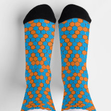 Calcetines de abeja azul y Naranja negrita