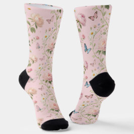 Calcetines de Acuarela de Mariposa Floral