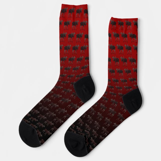 Calcetines de alce de Canadá personalizados (Izquierda)