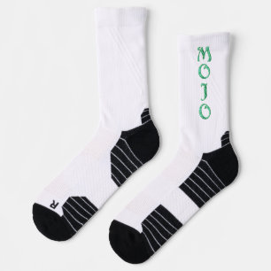 Calcetines de alto rendimiento Mojo verde y blanco