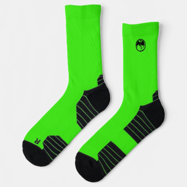 Calcetines de alto rendimiento verde del Dragón Ne (Izquierda)