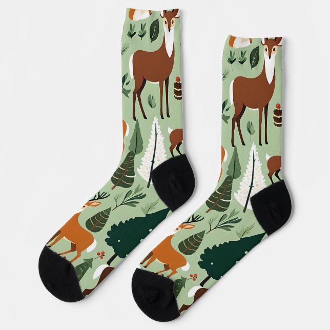 calcetines de animales de navidad (Izquierda)