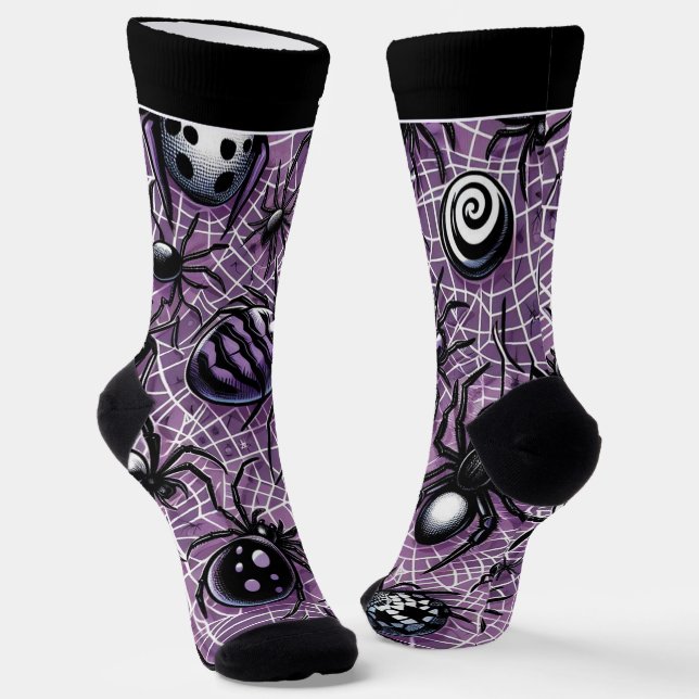 Calcetines de araña de Halloween con nombre (Angular)