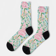 Calcetines de árbol de Navidad pastel Preppy