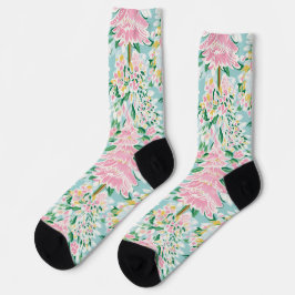Calcetines de árbol de Navidad pastel Preppy