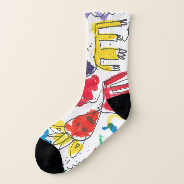 Calcetines de arte basquiat de Charlotte (Parte exterior derecha)