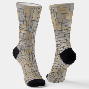 Calcetines de arte cubista Piet Mondrian Tableau N