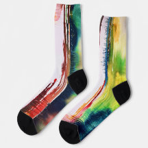 Calcetines de arte de acuarela abstracta