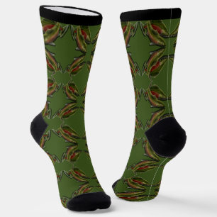 Calcetines de arte de salmón Coho Gone Fishing Soc