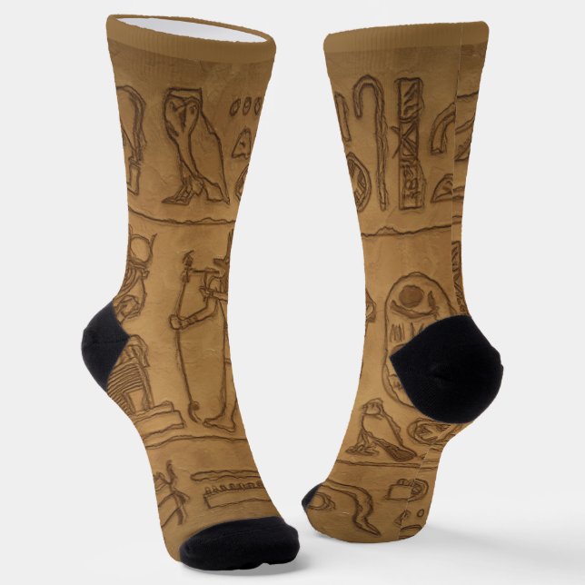 Calcetines de arte jeroglíficos de Egipto (Angular)
