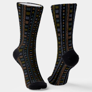 Calcetines de Arte Popular Escandinavo con Patrón 