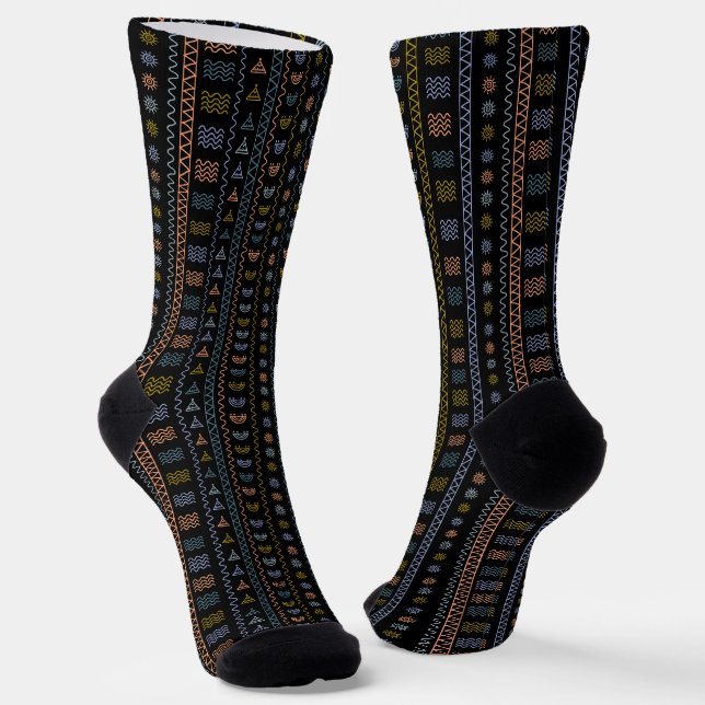 Calcetines de Arte Popular Escandinavo con Patrón  (Angular)