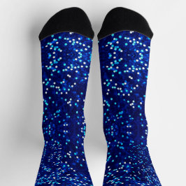 Calcetines de aspecto de Purpurina azul