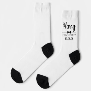 Calcetines de boda personalizados con nombre y fec