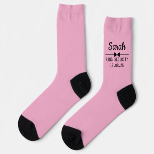 Calcetines de boda personalizados con nombre y fec