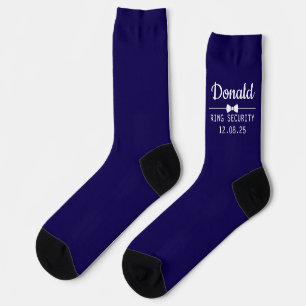 Calcetines de boda personalizados con nombre y fec