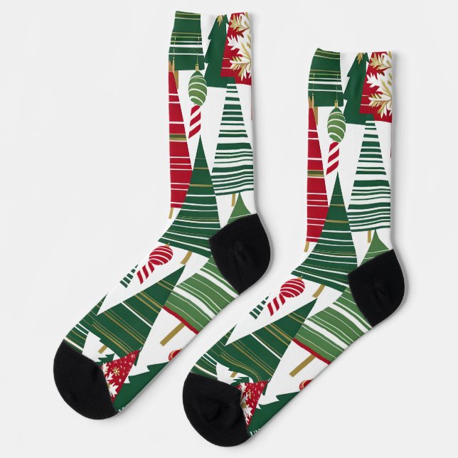calcetines de bosque de árbol de navidad (Izquierda)