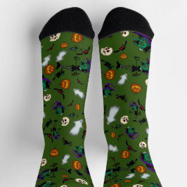Calcetines de bruja de Halloween 