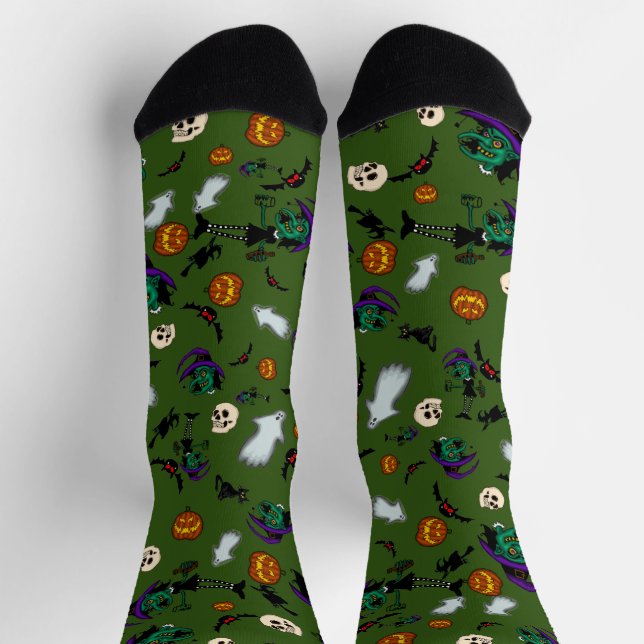 Calcetines de bruja de Halloween  (Arriba)