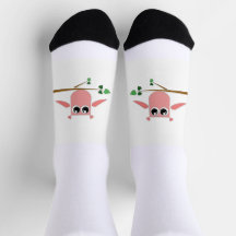 Calcetines de búho rosado