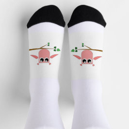 Calcetines de búho rosado