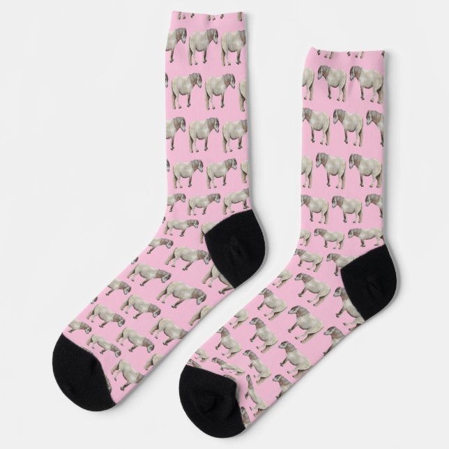calcetines de caballo rosados (Izquierda)