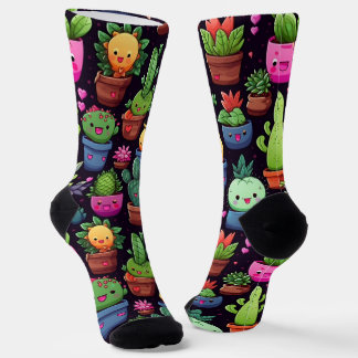 Calcetines de Cactus Kawaii