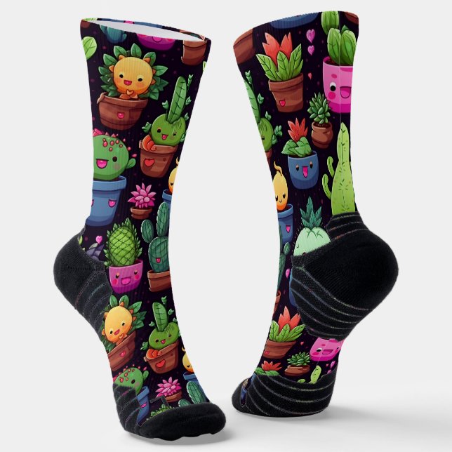 Calcetines de Cactus Kawaii #2 (Angular)