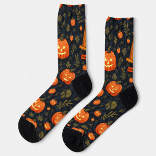 calcetines de calabaza de halloween