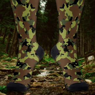 Calcetines de camo verde forestal