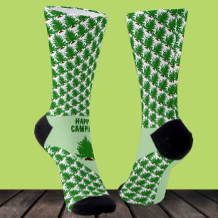 Calcetines de camping, calcetines de pino, bosque,