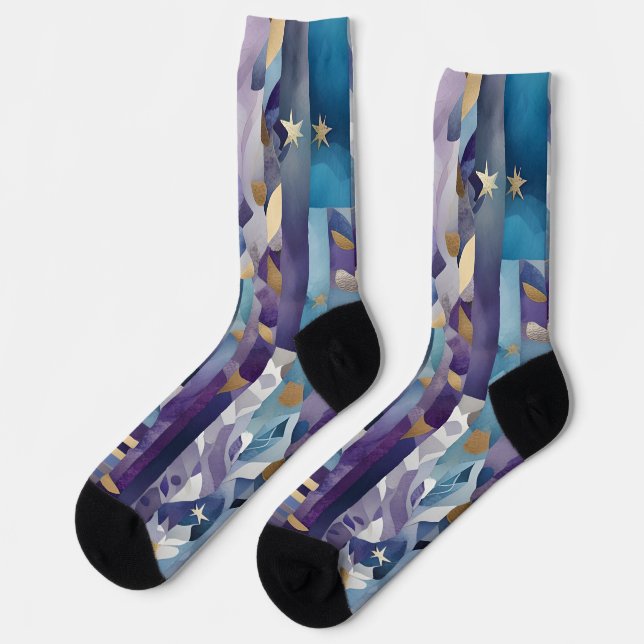 calcetines de colcha de patchwork (Izquierda)