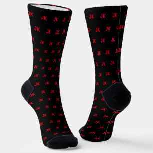 Calcetines de color del Personalizado monograma de
