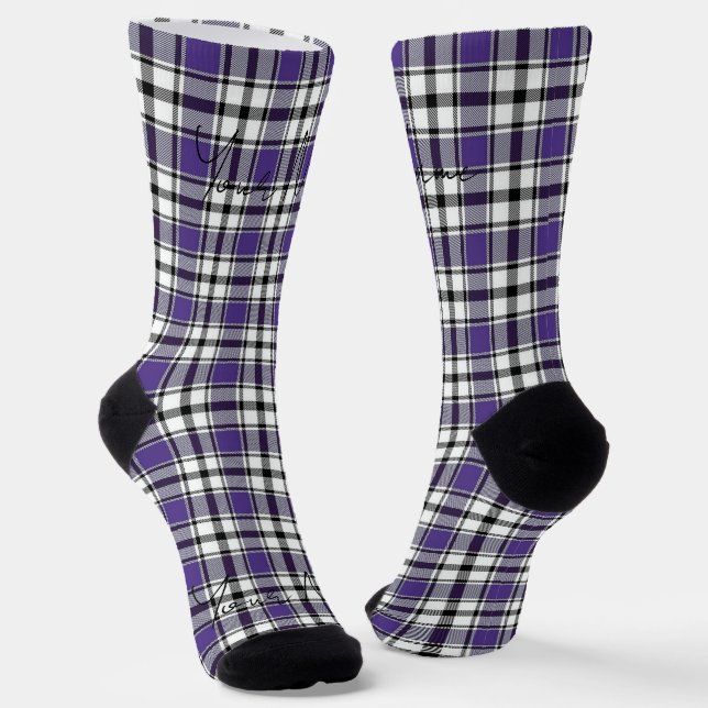 Calcetines de color morado con el nombre HAMbWG (Angular)