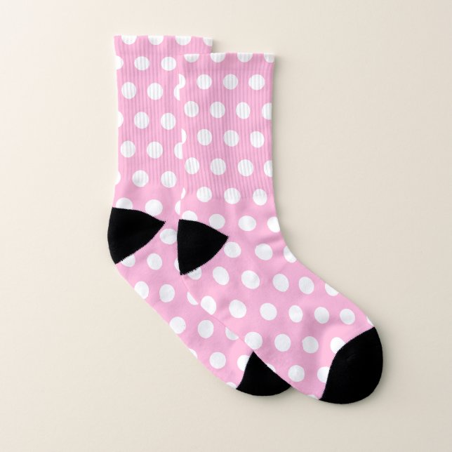 Calcetines de colores personalizados - rosa con pu (Par)